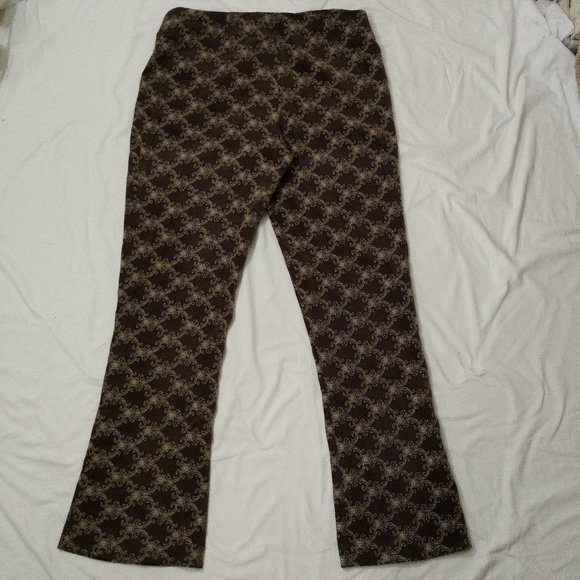 Brown & gold pants w/ embroidered pattern🤎💛 - Picture 2 of 5